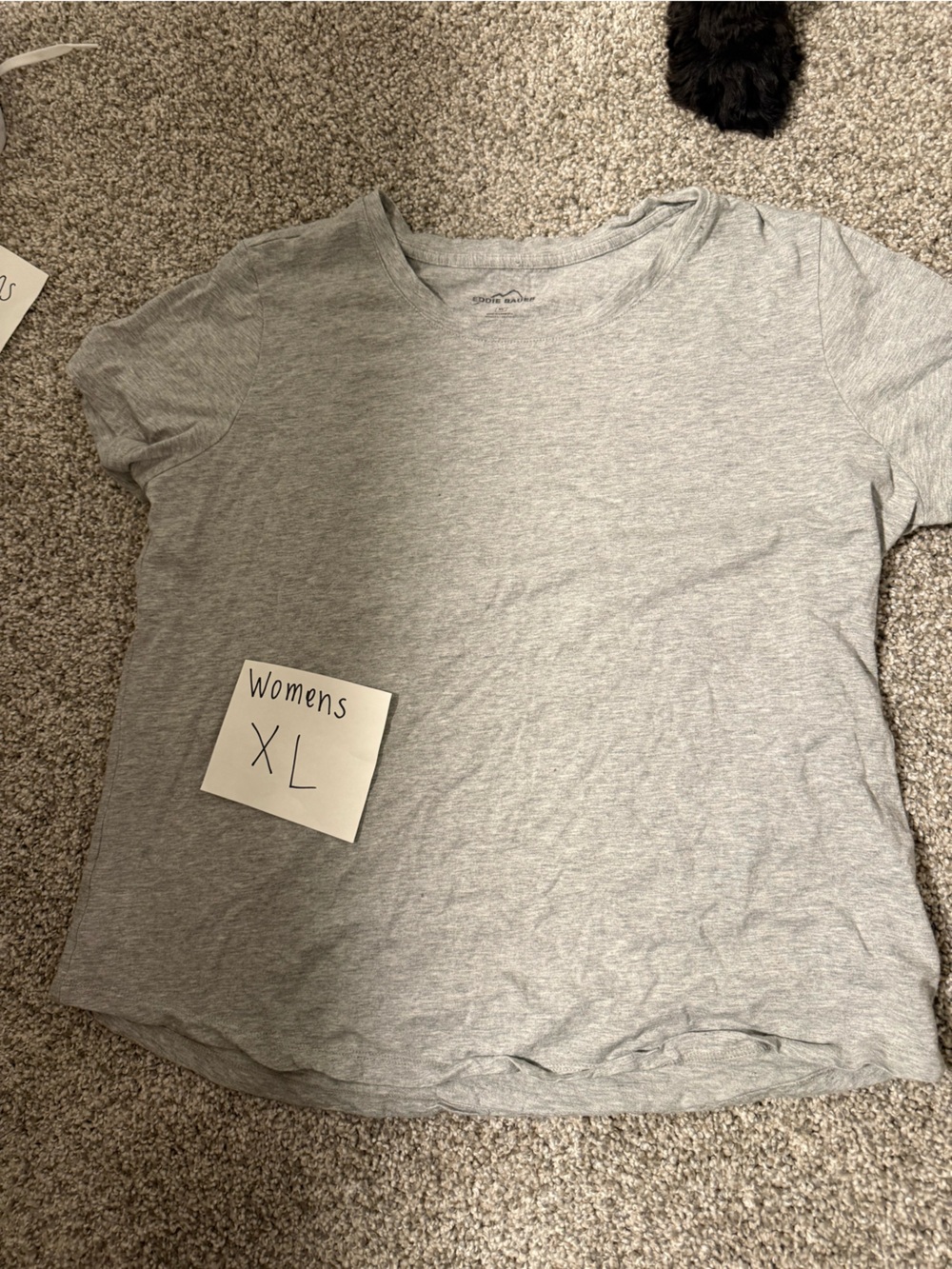 Eddie Bauer Women's Light Gray Short-Sleeve Crewneck Tee